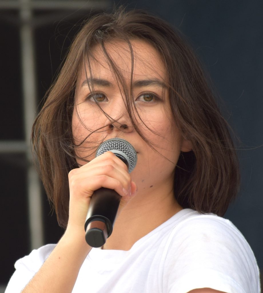 Mitski singing at High Water Festival in Charleston