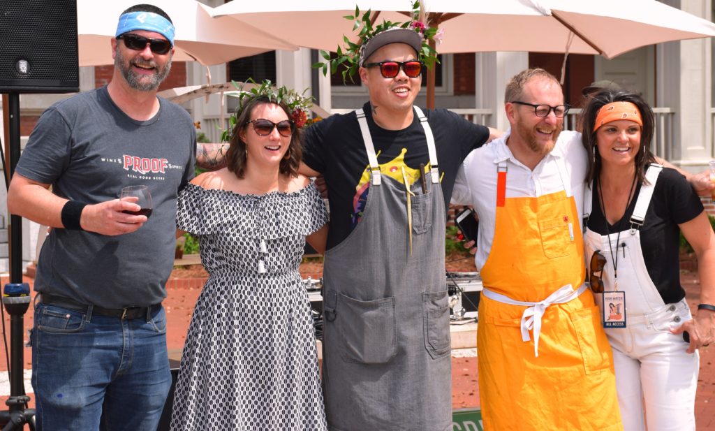 chefs at pass the peas brunch